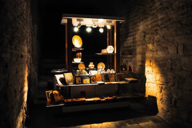 Türkiye, Istanbul - 08 Ocak 2013: cami Aya Sofya ve sergi Ortodoks öznitelikler içinde.