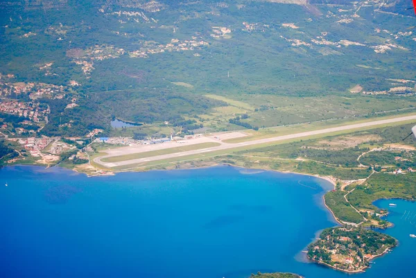 Vista Avião Costa Montenegro Mar Adriático — Fotografia de Stock
