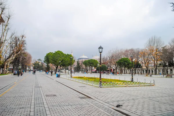 Plaza Estambul Cerca Mezquita Aya Sofia — Foto de Stock