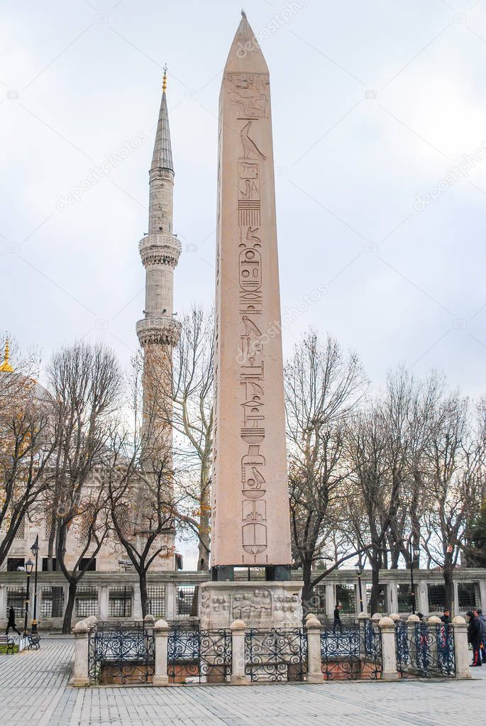 Egyptian Column in square in Istanbul.