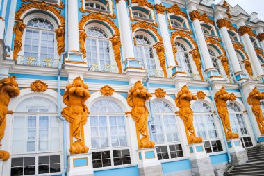 Dış detayları, Sarayı, Tsarskoye Selo, St. Petersburg, Rusya