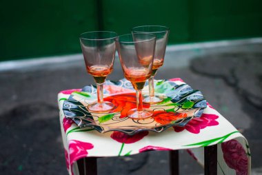 Ukrayna, Herson - 21 Eylül/2013: köyde Ukrayna düğün konuklar çok sayıda yerel bir gelenek gerçekleştirildi.