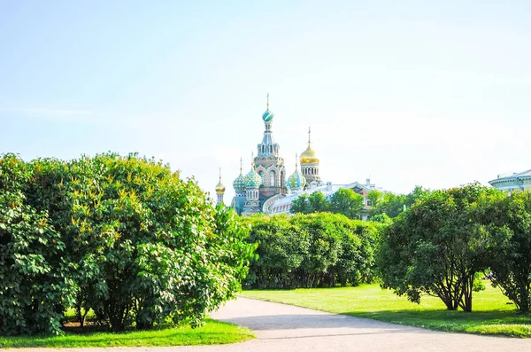 Vista Iglesia Salvador Sangre San Petersburgo —  Fotos de Stock
