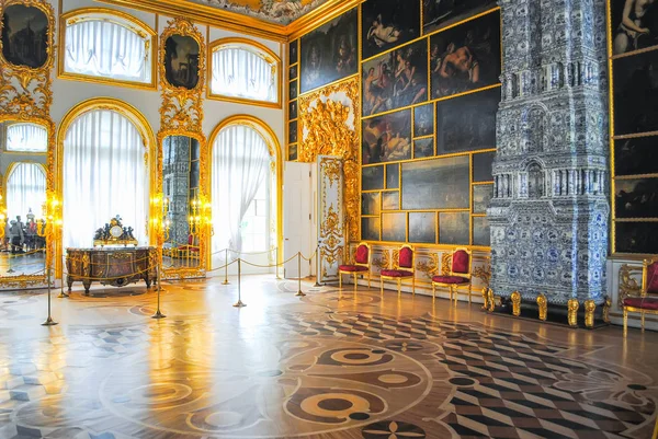 Rússia Petersburg Junho 2013 Detalhes Interiores Palácio Tsarskoye Selo — Fotografia de Stock