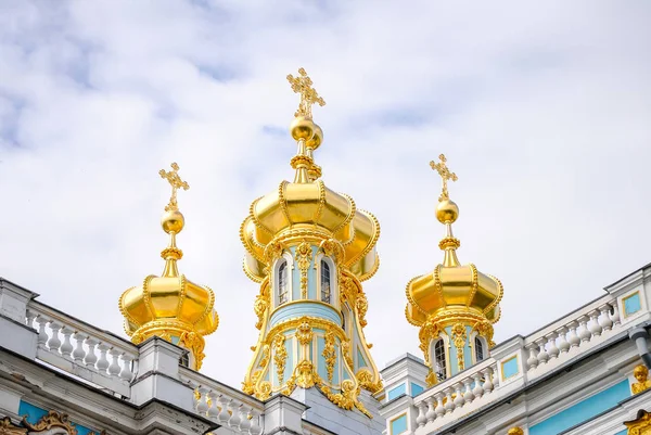 Koepels Van Tsarskoye Selo Sint Petersburg — Stockfoto