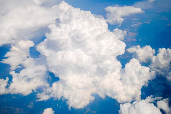 clouds in sky with bird-eye view