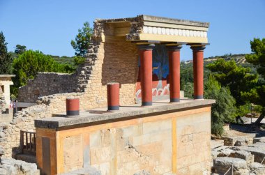 Knossos Sarayı ve Minotaur Müzesi, Crete, Yunanistan