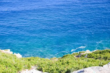 view of place where shore meeting blue sea