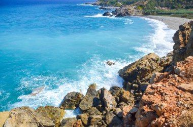 view of place where shore meeting blue sea