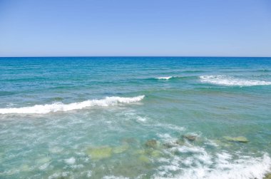 view of place where shore meeting blue sea