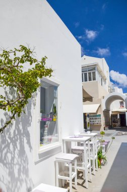 güzel Cafe on\streets Santorini, tablolar