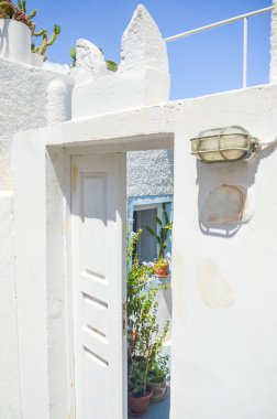 Santorini, Yunanistan'ın geleneksel pitoresk beyaz mimarisi