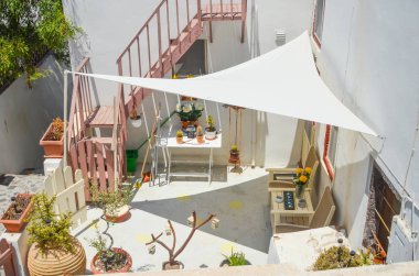 Santorini, Yunanistan'ın geleneksel pitoresk beyaz mimarisi