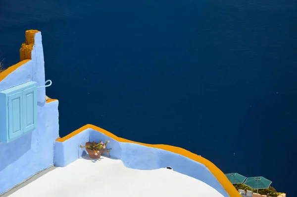 Санторини Прекрасное Место Отдыха Время Летнего Отпуска — стоковое фото
