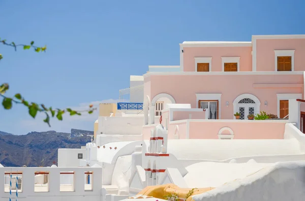 Традиційні Мальовничих Білий Архітектури Санторіні Греція — стокове фото