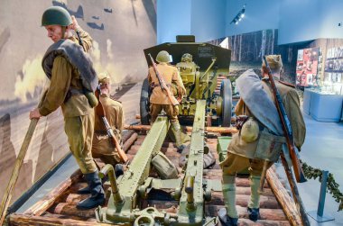 Belarus, Minsk - 09 Nisan 2015: Belarusça Devlet Müzesi Büyük Vatanseverlik Savaşı