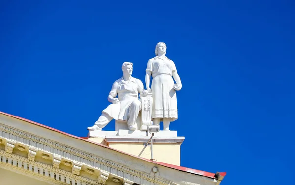 Weißrussland Minsk April 2016 Restaurierung Von Regierungsgebäuden Zur Sommersaison — Stockfoto