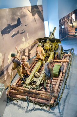 Belarus, Minsk - 09 Nisan 2015: Belarusça Devlet Müzesi Büyük Vatanseverlik Savaşı