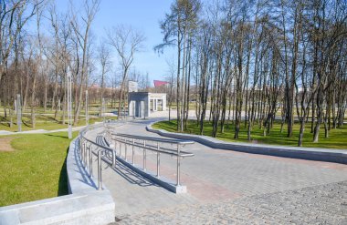 Belarus, Minsk - 09 Nisan 2015: Belarusça Devlet Müzesi Büyük Vatanseverlik Savaşı