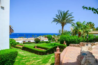 Mısır, Sharm El Sheikh - 04 Haziran 2015: otel ziyaret ve dekorasyon alan düzeyini değerlendirmek