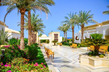 Mısır, Sharm El Sheikh - 04 Haziran 2015: otel ziyaret ve dekorasyon alan düzeyini değerlendirmek