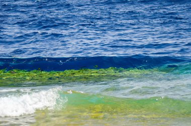 Işık deniz sörf sırasında sıcak rüzgar, Sharm El Sheikh, Mısır