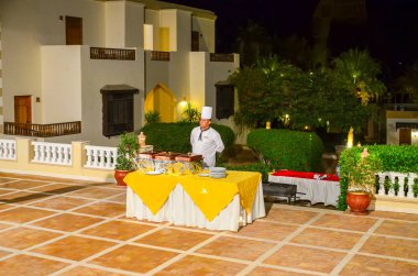 Mısır, Sharm El Sheikh - 04 Haziran 2015: otel ziyaret ve dekorasyon alan düzeyini değerlendirmek