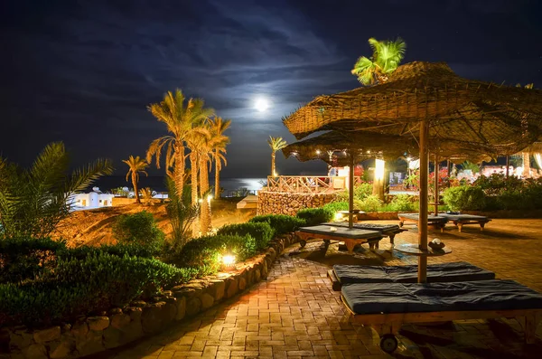 Beautiful hotel of Egypt at Arabian nighttime