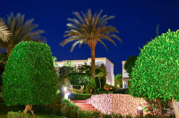 Hermoso Hotel Egipto Noche Árabe — Foto de Stock