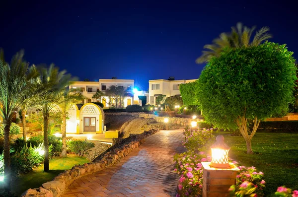 Hermoso Hotel Egipto Noche Árabe — Foto de Stock