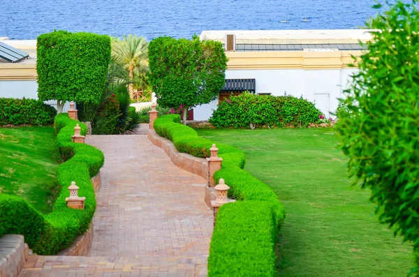 Egipto Sharm Sheikh Junio 2015 Exterior Del Nuevo Hotel Moderno — Foto de Stock