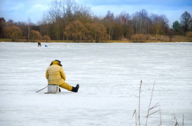 cesur adamlar görünümünü on Ice kış balıkçılık için