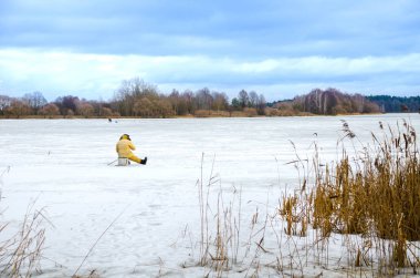 cesur adamlar görünümünü on Ice kış balıkçılık için