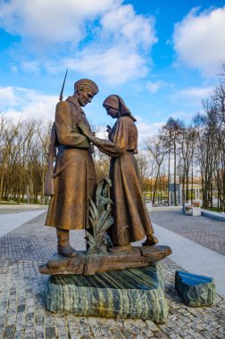 Belarus, Minsk - 09 Nisan 2015: Belarusça Devlet Müzesi Büyük Vatanseverlik Savaşı