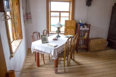 Belarus, Minsk - 10 Şubat 2016: Mimarlık Müzesi içinde