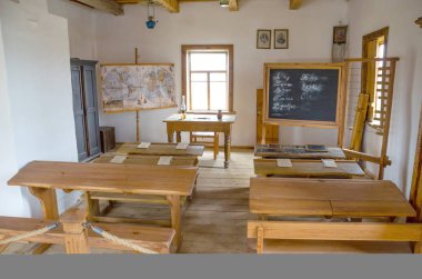 Belarus, Minsk - 10 Şubat 2016: Mimarlık Müzesi içinde