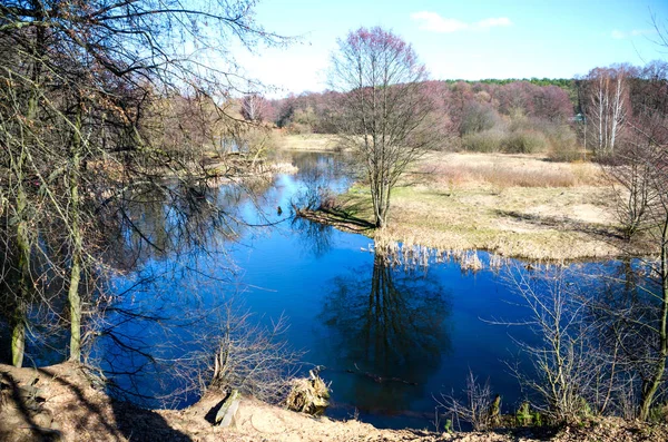 Malerischer Blick Auf Den Fluss Swisloch Minsk Der Winterlandschaft — Stockfoto