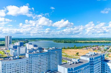 Kuş-göz görüş-Minsk kentsel sokakların, Beyaz Rusya