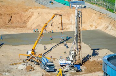 Belarus, Minsk - 07 Ağustos 2016: ritmik jimnastik Olimpiyat eğitim merkezi bina işçi