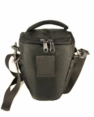 Beyaz arka plan üzerinde kamera için hafif ve kompakt fotoğraf çanta