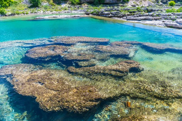 Vista Del Fiume Veloce Tsievna Cascate Del Niagara Montenegro — Foto Stock