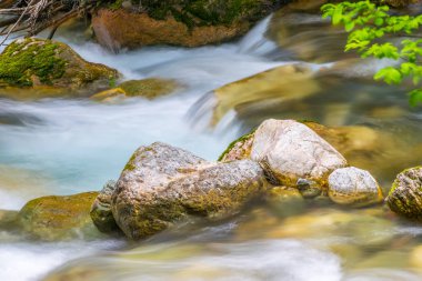 Kolasinskaya Nehri hızlı akış Kolašin, Karadağ için görünümü Kapat