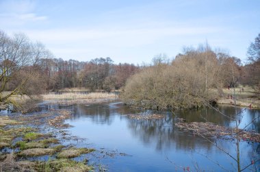 pitoresk nehir Svisloch Minsk Zafer Parkı, Beyaz Rusya