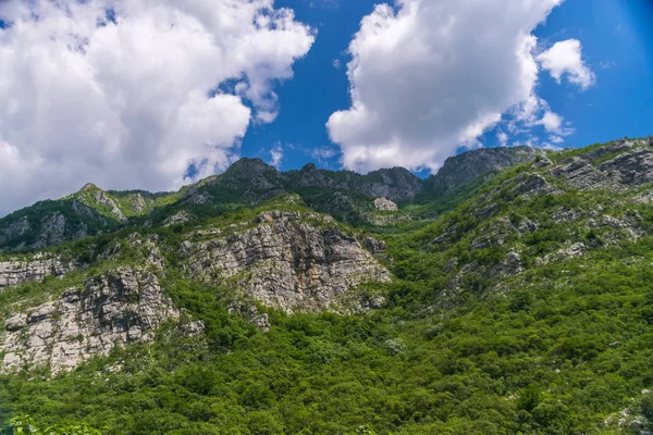 Strmé Horské Svahy Kaňonech Řeky Morača — Stock fotografie