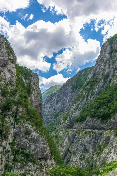 Живописное Путешествие Дорогам Черногории Среди Гор Тоннелей — стоковое фото