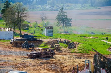 Belarus, Minsk - Mayıs 7,2016: olay tarihi ve kültürel merkezinde 