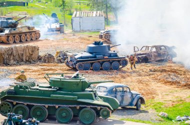 Belarus, Minsk - Mayıs 7,2016: olay tarihi ve kültürel merkezinde 