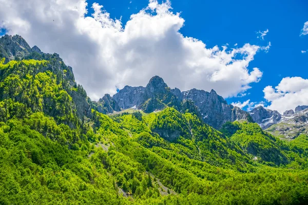 雪山白雪覆盖的山峰景观 — 图库照片