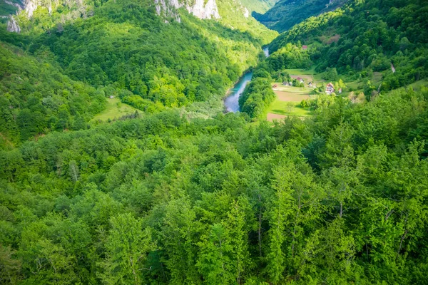 Otevírání Krajiny Mostu Djurdjevic Severně Černé Hory — Stock fotografie