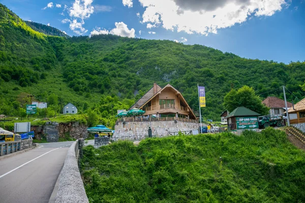 Montenegro May 2017 Restaurant Beautiful Views Tara River Canyon — Stok fotoğraf